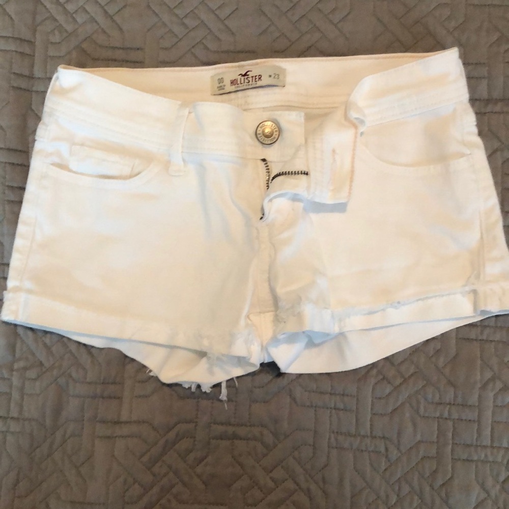 White denim shorts